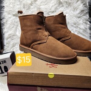 Style & Co. Women's Tan Fur Lined Winter Boots